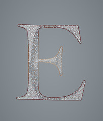 Abstract letter E. Illustration 10 version