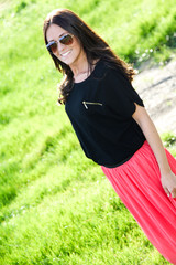 Lady outside