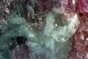 Crystal stone. Extreme closeup.Macro