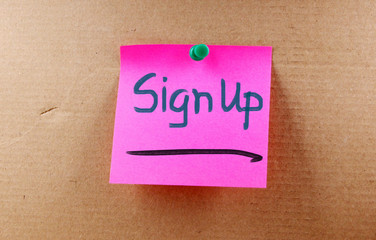 Sign Up Concept