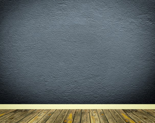 empty interior with a blue wall