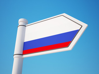 Russia Flag Sign