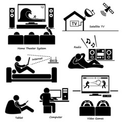 Home House Entertainment Electronic Appliances Cliparts