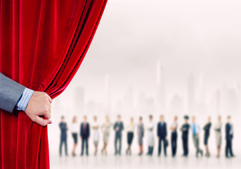 Opened curtain