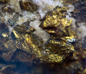 Fantastic background, magic of a stone, gold metal