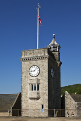 Old clock tower at the port of Dover