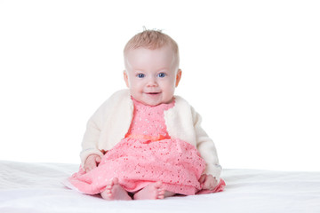 baby-girl in pink dress