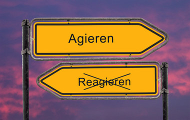 Strassenschild 18 - Agieren