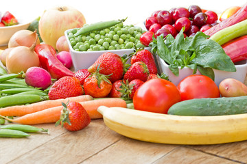 Healthy diet - organic fruits and vegetables