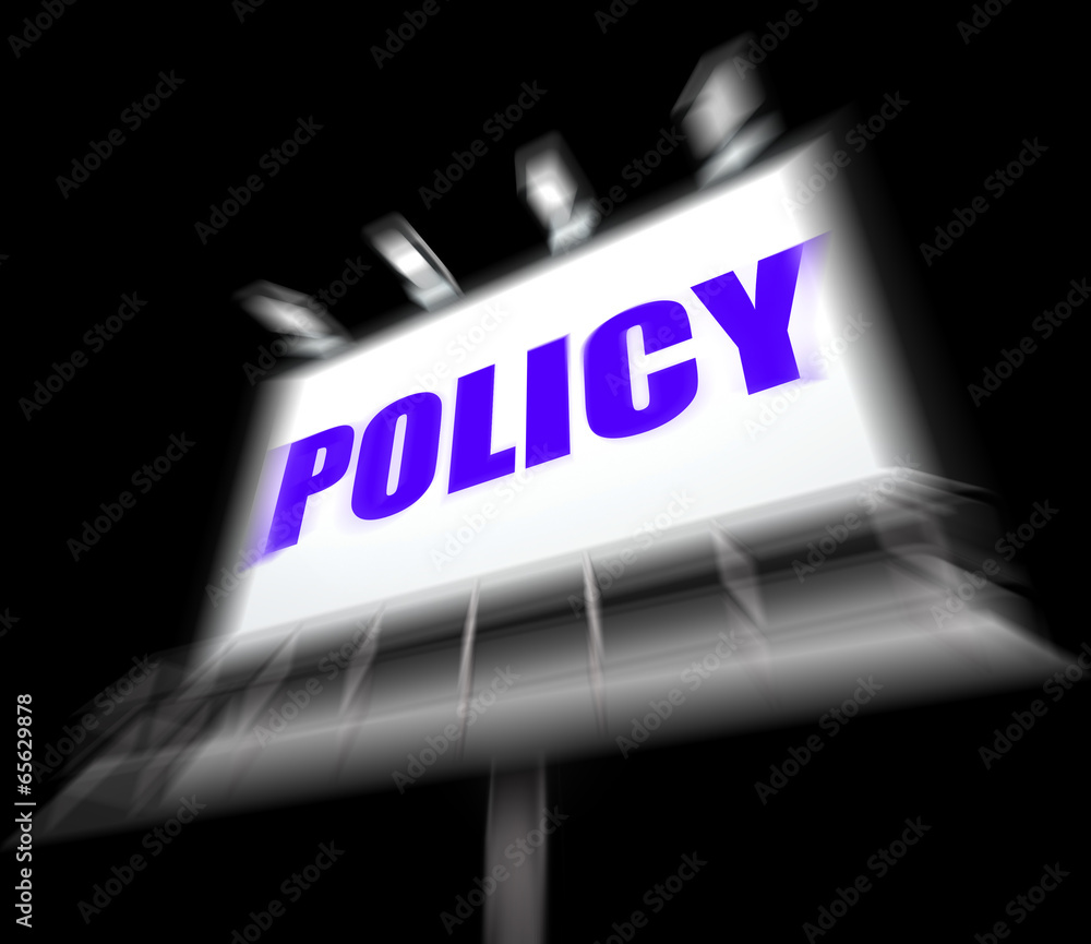 Aufkleber policy media sign displays code protocol and guidelines