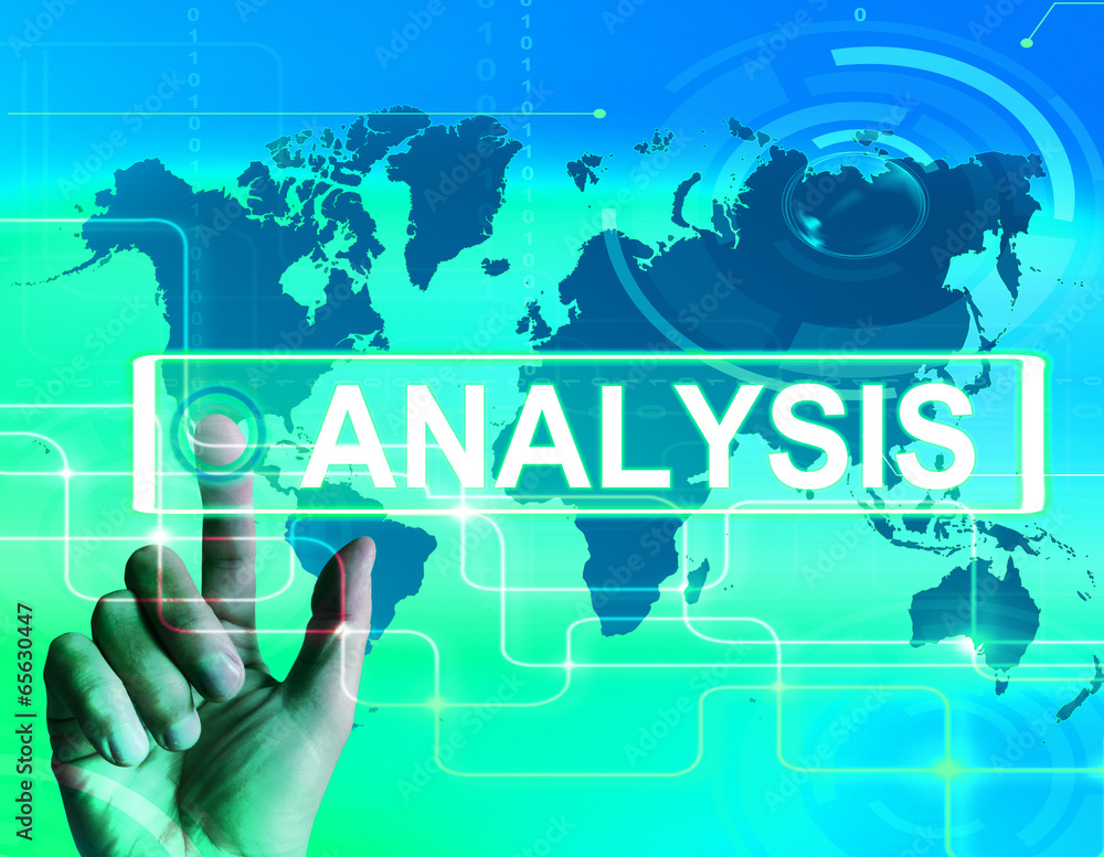Poster analysis map displays internet or international data analyzing