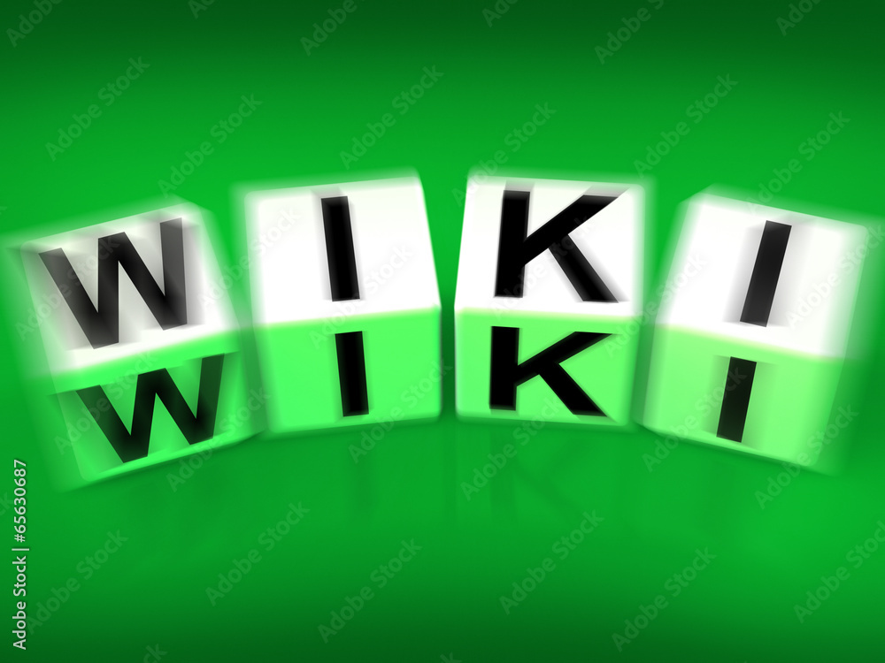 Poster wiki blocks displays wikipedia and internet faqs