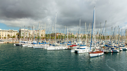 Fototapeta premium Marina Port Vell in Barcelona