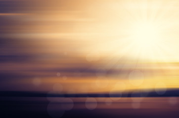 Abstract sunset with bokeh lights