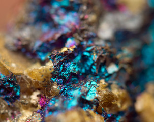 Fantastic background, magic of a stone, gold metal