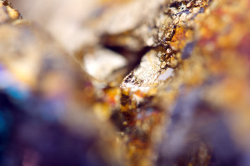 Fantastic background, magic of a stone, gold metal