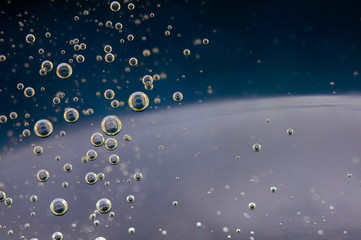 Air bubbles in a liquid. Abstract background. Macro