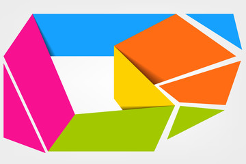 Colorful template for advertising brochure