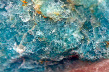 Turquoise  crystal. Macro