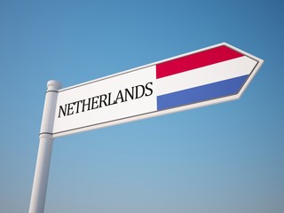 Netherlands Flag Sign