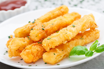 Fried cheese sticks