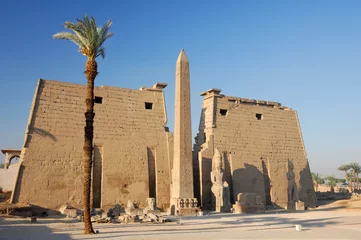 Foto op Plexiglas Obélisque et Pylône de Ramsès II au temple de Louxor © pixtour