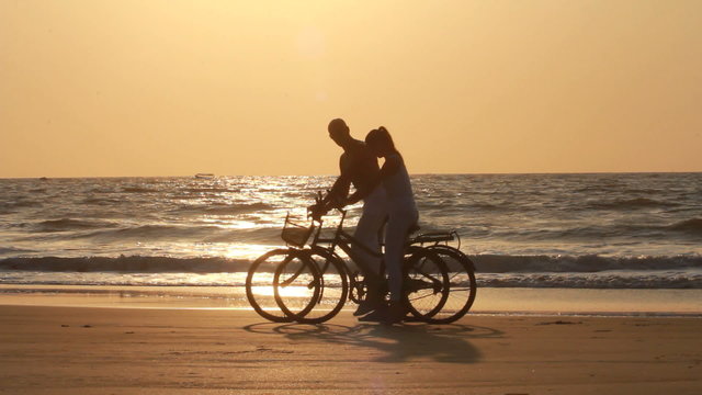 couple while riding bicycles