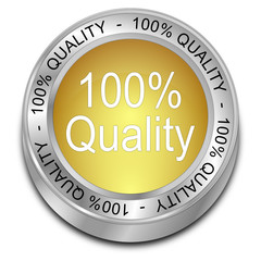 100% Quality Button
