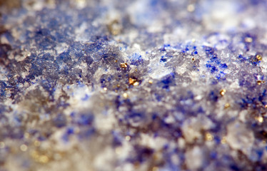 Abstract  background.  Blue crystals. Macro