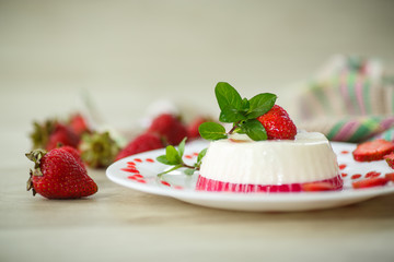 milk with strawberry jelly