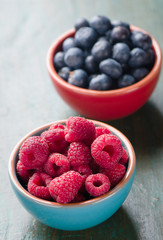 Blueberry, Raspberries