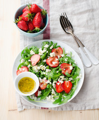 Strawberry with  Rocket salad