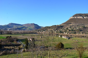 Ville de Millau, paysage montagnard