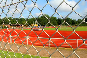 The sport place behind a lattice