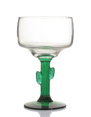 one cocktail glass on white background