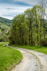 Fototapeta na wymiar Picturesque landscape with road. Slovakia