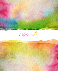 Naklejka premium Abstract watercolor and acrylic painted background. Paper textur