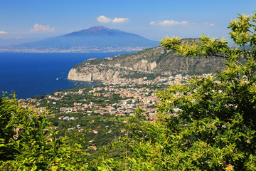 Vesuvius Volcano and the Amalfi Coast, Italy, Europe