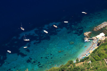 Naklejka na ściany i meble Marina Grande on Capri Island, Italy, Europe