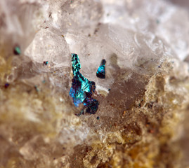 Crystal stone. Extreme closeup.Macro