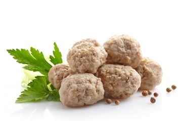 fresh juicy meatballs