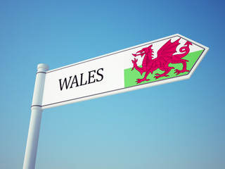 Wales Flag Sign