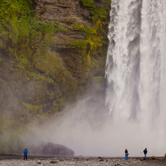 Beatiful Vibrant Picture of icendic waterfall in iceland