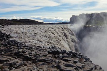Beatiful Vibrant Picture of icendic waterfall in iceland