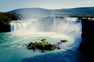 Beatiful Vibrant Picture of icendic waterfall in iceland © tsuguliev