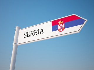 Serbia Flag Sign