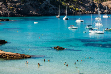 Cala Tarida in Ibiza beach San Jose at Balearic Islands