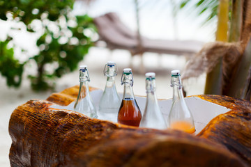 Refreshing water and juices