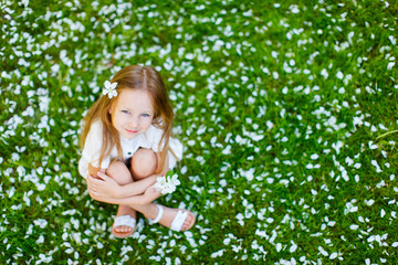 Little girl spring portrait
