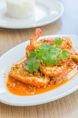 Fried shrimp garlic